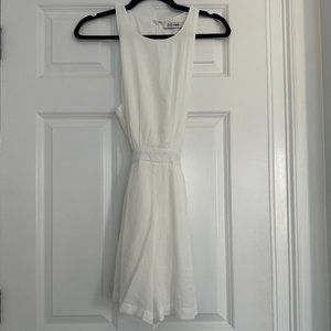 DO+BE White Romper with Size Cut Outs & Tie Waist